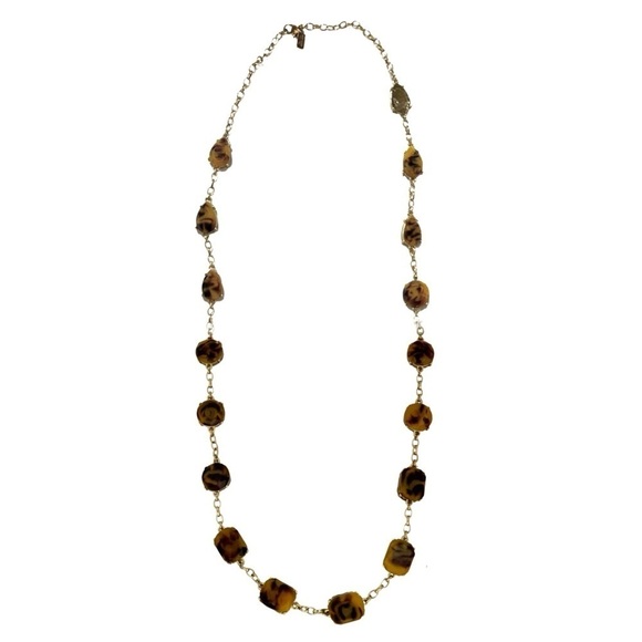 KATE SPADE • Twirl Around Tortoise Station Layering Necklace - Picture 2 of 6